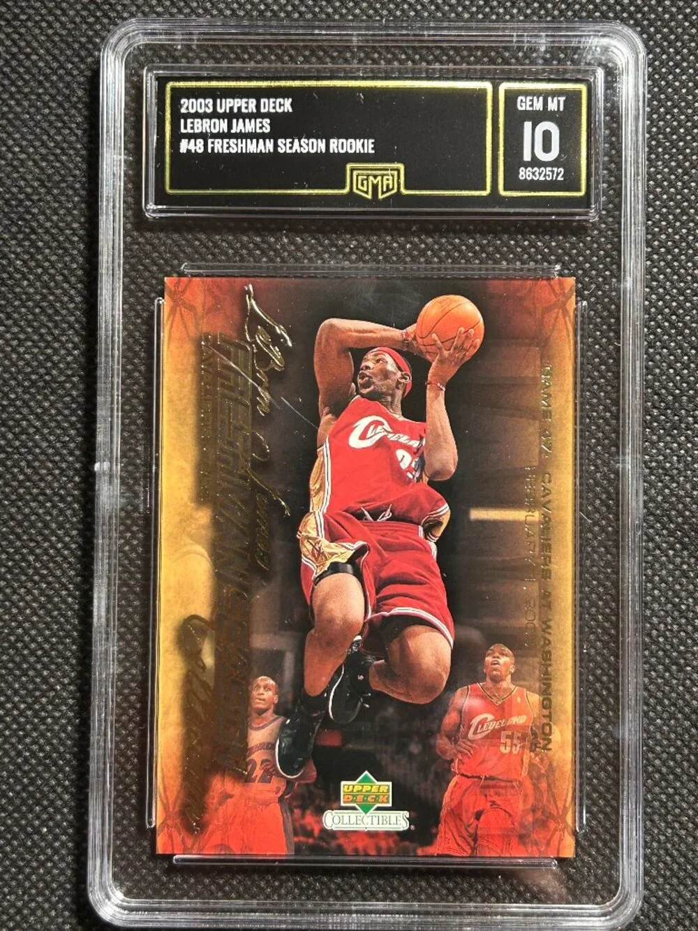 2003-04 Upper Deck LEBRON JAMES RC Freshman Season ROOKIE #48 GMA 10 GEM MINT